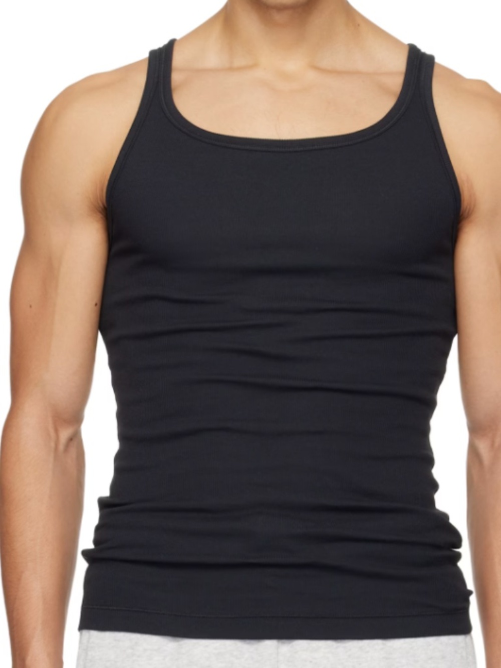 SKIMS Charcoal Ribbed Scoop Tank